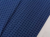 Yukata Homme en Coton | Motif à Carreaux Indigo Teint à la Main | Bleu Marine | Kimono d'Été Japonais