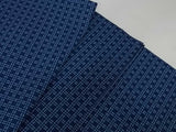 Yukata Homme en Coton | Motif à Carreaux Indigo Teint à la Main | Bleu Marine | Kimono d'Été Japonais