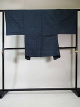 Unused men's kimono, 2-piece set of haori jacket and kimono, silk, blue-gray color, beautiful.