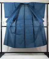 Men's Yukata | Ajiro Weave Pattern | Indigo Gray Cotton | Hand-Sewn Traditional Summer Kimono ②