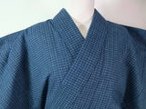 Men's Yukata | Ajiro Weave Pattern | Indigo Gray Cotton | Hand-Sewn Traditional Summer Kimono ②