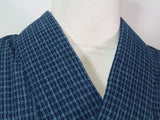 Men's Yukata | Ajiro Weave Pattern | Indigo Gray Cotton | Hand-Sewn Traditional Summer Kimono ②