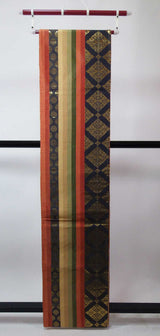 Luxurious Gold Brocade Fukuro Obi | “Elegance of Golden Mist” | Auspicious Japanese Motifs | Reversible | Japanese Table Runner | Traditional Japanese Elegance