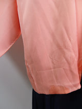 未使用　美品　羽織　橘文様　花文様　絹製品　日本製品　Kimono jacket　ピンク