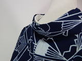 Japanese yukata, fan design, women's SS size, also for junior high school students, hand-sewn tailoring
