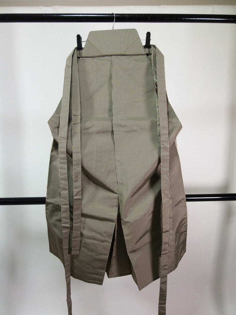 Hakama Pants for Men's Kimono Made in Japan, Stripe, Pure Silk, Beautiful, Grayish, M size, Bajirai Hakama (Pants Type)