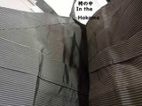 Hakama Pants for Men's Kimono Made in Japan, Stripe, Pure Silk, Beautiful, Grayish, M size, Bajirai Hakama (Pants Type)