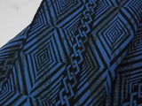 Yukata Homme Bleu Indigo-Noir | Motif Traditionnel Yoshiwara Tsunagi | Kimono d’Été Japonais en Coton Cousu Main ④