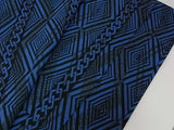 Yukata Homme Bleu Indigo-Noir | Motif Traditionnel Yoshiwara Tsunagi | Kimono d’Été Japonais en Coton Cousu Main ④