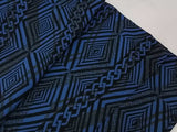 Yukata Homme Bleu Indigo-Noir | Motif Traditionnel Yoshiwara Tsunagi | Kimono d’Été Japonais en Coton Cousu Main ④