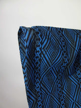 Yukata Homme Bleu Indigo-Noir | Motif Traditionnel Yoshiwara Tsunagi | Kimono d’Été Japonais en Coton Cousu Main ④