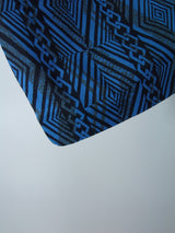 Yukata Homme Bleu Indigo-Noir | Motif Traditionnel Yoshiwara Tsunagi | Kimono d’Été Japonais en Coton Cousu Main ④