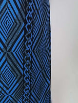 Yukata Homme Bleu Indigo-Noir | Motif Traditionnel Yoshiwara Tsunagi | Kimono d’Été Japonais en Coton Cousu Main ④