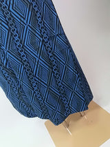 Yukata Homme Bleu Indigo-Noir | Motif Traditionnel Yoshiwara Tsunagi | Kimono d’Été Japonais en Coton Cousu Main ④