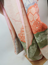 総絞り 振袖 長襦袢セット 正絹 金彩 桜色 絹のダイヤモンド “Long sleeve furisode”