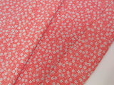 Magnifique kimono de femme, komon, petit motif floral, crêpe de soie, cousu à la main, rose.