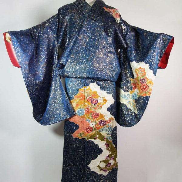 着物 留袖 みやび 豪華絢爛 大正浪漫 昭和レトロ 黒留袖 五つ紋