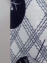 Beautiful yukata, Japanese yukata, white color, fan pattern, Japanese product
