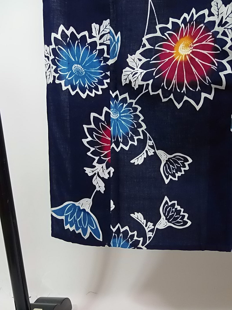 新品美品　昭和レトロ　藍染に夾竹桃が鮮やかで美味しい　注染浴衣 楽天市場】浴衣 和風館 注染 滝 紺 藍 知多木綿 レディース