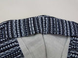Yukata Homme Rayé Indigo | Teinture Traditionnelle | Motif à Rayures Horizontales Géométriques | Coton Bleu Marine et Blanc