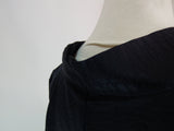 未使用的 Shibori haori 扇形圖案珠地絲綢日本和服黑色和服夾克