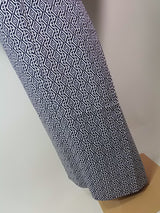Yukata Homme Teint à la Main | Motif Hishi en Losanges | Coton Japonais Cousu Main | Bleu Marine et Blanc