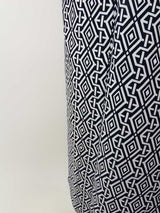 Yukata Homme Teint à la Main | Motif Hishi en Losanges | Coton Japonais Cousu Main | Bleu Marine et Blanc
