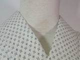 Vintage Japanese Men's Yukata | Cross Kasuri Pattern | Hand-Sewn Cotton | White