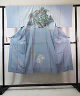 Vintage Men’s Kimono Set｜男着物3点セット 紬着物・羽織・長襦袢 正絹 手縫い 日本製 紺色  No12