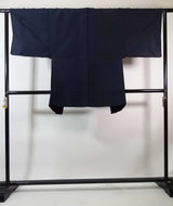 Vintage Men’s Kimono Set｜男着物3点セット 紬着物・羽織・長襦袢 正絹 手縫い 日本製 紺色  No12