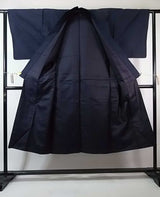 Vintage Men’s Kimono Set｜男着物3点セット 紬着物・羽織・長襦袢 正絹 手縫い 日本製 紺色  No12