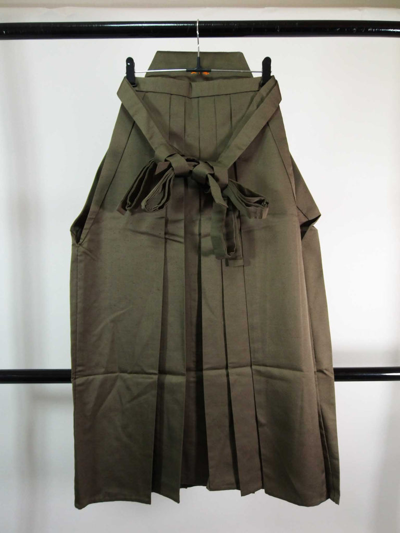 Hakama Pants for Men's Kimono, Made in Japan, Pure Silk, Silk, M Size, Khaki Color, Gyotan Hakama (Skirt Type)