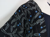 羽織，全抽，黑色，花朵圖案，絲綢，日本產品和服夾克