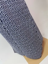 **Yukata Homme Teint selon la Technique Traditionnelle | Motif Kikkō (Écailles de Tortue) | Cousu Main | Coton**