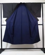 Japanese Men’s Kimono 御召し着物 丸に三つ柏紋 Dark Brown Silk 着物 正絹 No.10