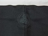 Japanese Men’s Kimono 御召し着物 丸に三つ柏紋 Dark Brown Silk 着物 正絹 No.10