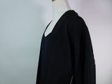 Black haori, ship pattern, Japanese embroidery, silk product with Japanese family crest Kimono jacket