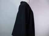 Unused, beautiful black haori, flower pattern, Japanese embroidery, silk product with Japanese family crest Kimono jacket