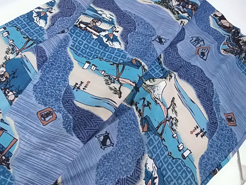 Nouveau Sous-vêtement long pour kimono d'homme, période Edo, motif de paysage, laine, pour vêtements d'intérieur.