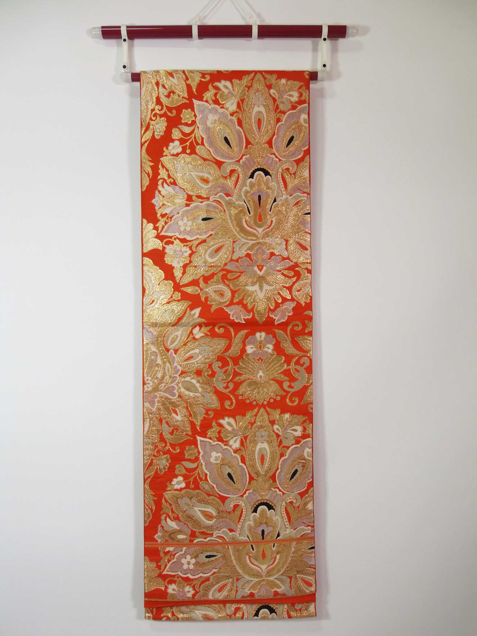 豪華 袋帯 正倉院 日本の老舗西陣織 金糸織 テーブルランナー 金糸