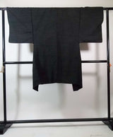 焦茶に薫る和の風格 Men’s Kimono Haori Set 羽織 長襦袢 3点セット 紬調 やや難あり　No11
