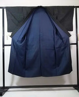 焦茶に薫る和の風格 Men’s Kimono Haori Set 羽織 長襦袢 3点セット 紬調 やや難あり　No11