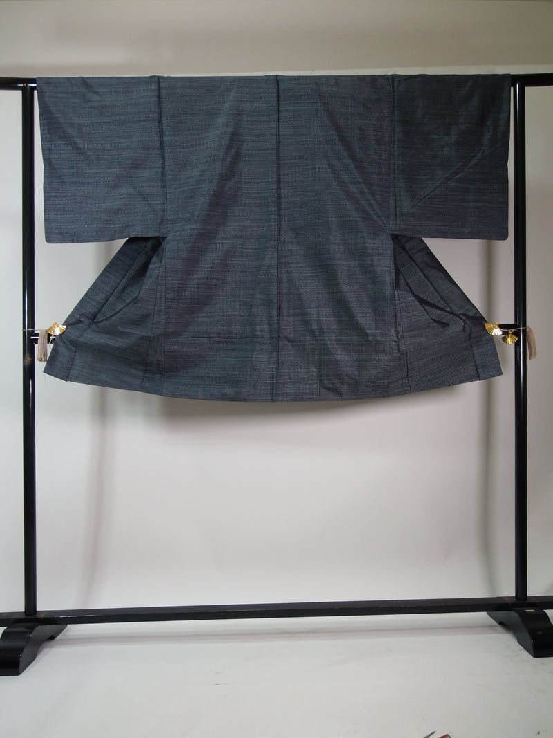 Men's Kimono, 3-piece set of haori jacket, kimono and hakama pants, Oshima tsumugi brand, pure silk