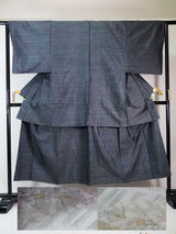 Beautiful men's kimono, haori jacket and kimono set, Oshima silk brand, pure silk