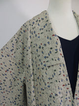 日本の江戸時代柄　城下町　本物の着物から作った　kimono gown kimono robe silk products unisex 着物コート 和装 ロング 振袖　日本の伝統柄