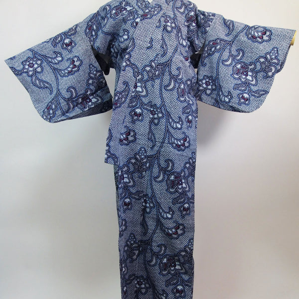 鹿の子 花文様 注染絞り風リップル浴衣 – MIYABI - REUSE KIMONO MARKET