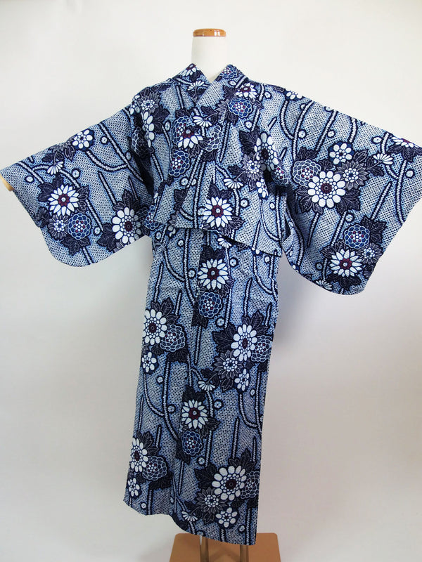 鹿子（Kanoko），花型设计，泼染扎染式波纹浴衣