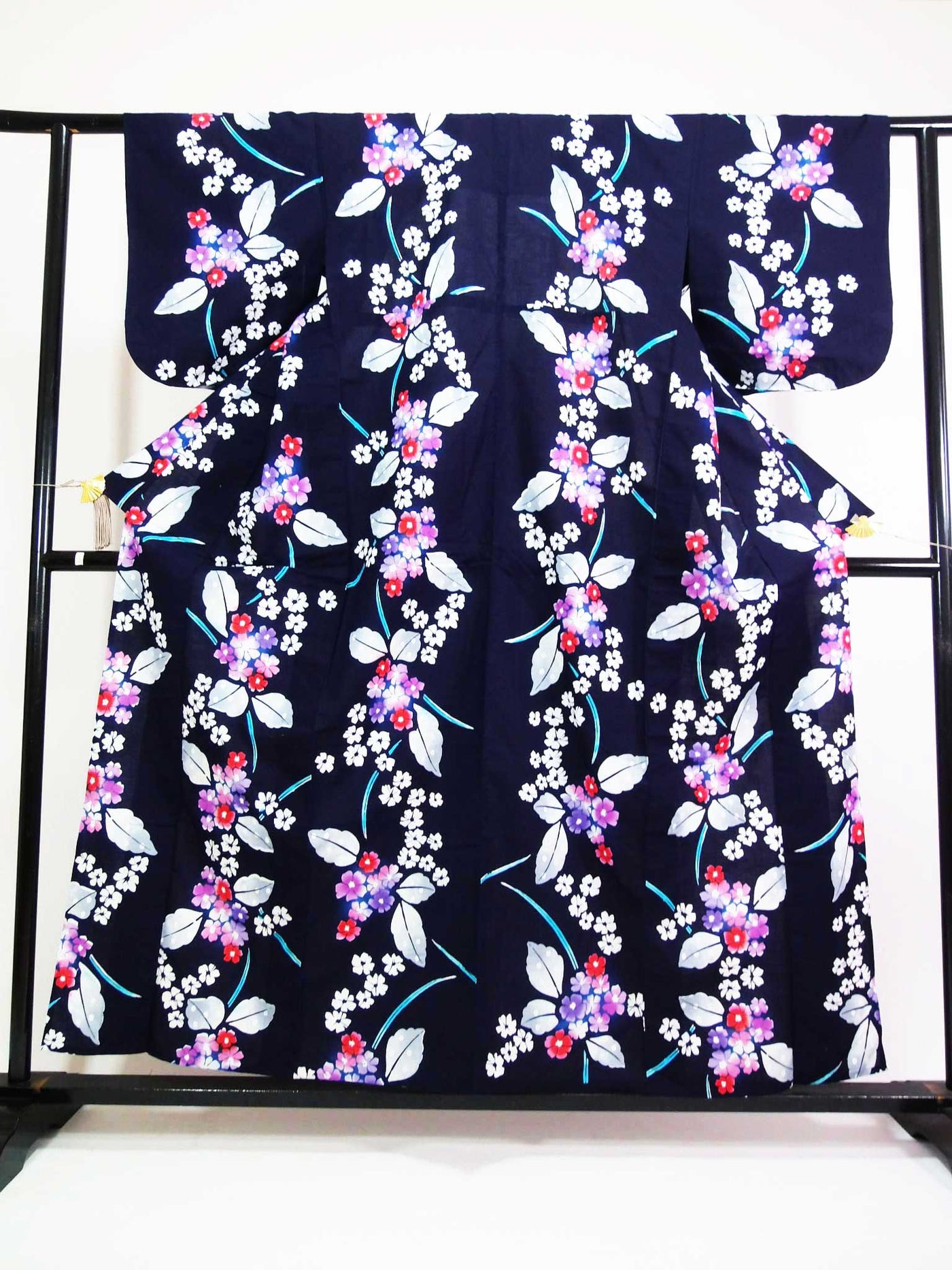 浴衣 注染 紫陽花 紺色 – MIYABI - REUSE KIMONO MARKET