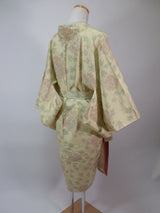 kimono gown made from a real kimono kimono kimono robe silk products unisex pure silk yellow rose