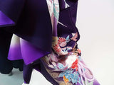 着物リメイク ドレープ着物コート 加賀友禅　和装 チーム衣装 コスチューム ステージ 演奏会 演劇 kimono gown unisex